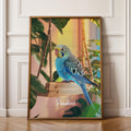 Parakeet Framed Poster: Tropical Bird Wall Art