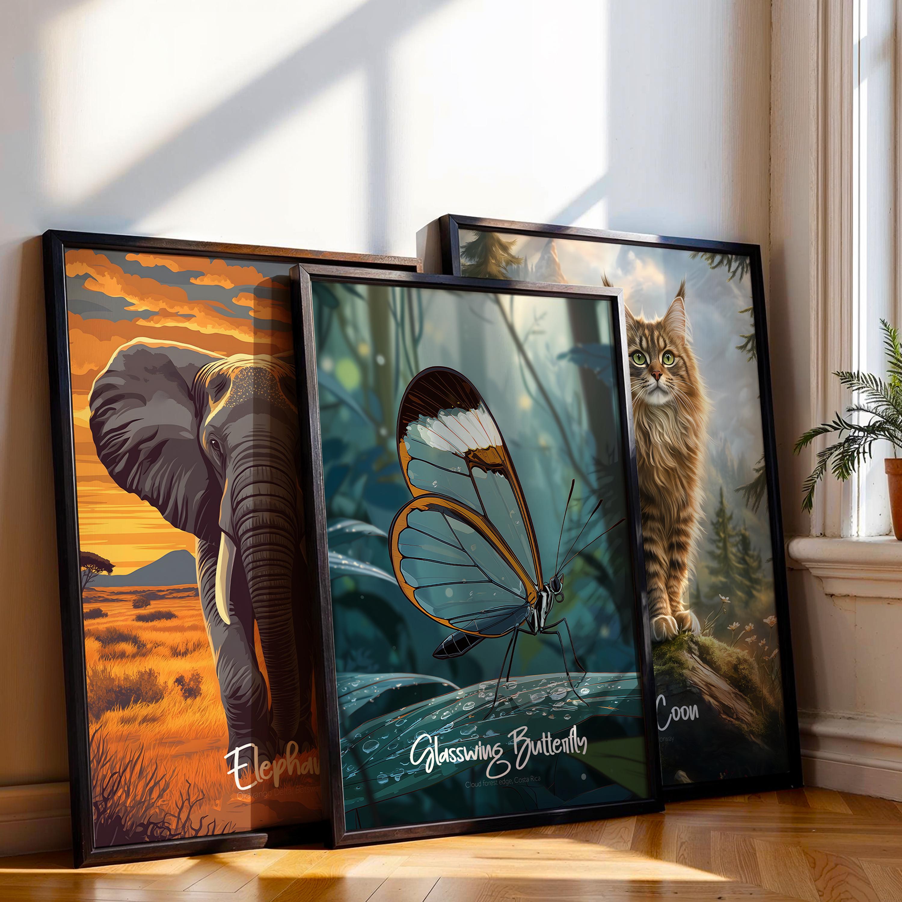 Glasswing Butterfly Print: Ethereal Insect Wall Art, Nature Decor