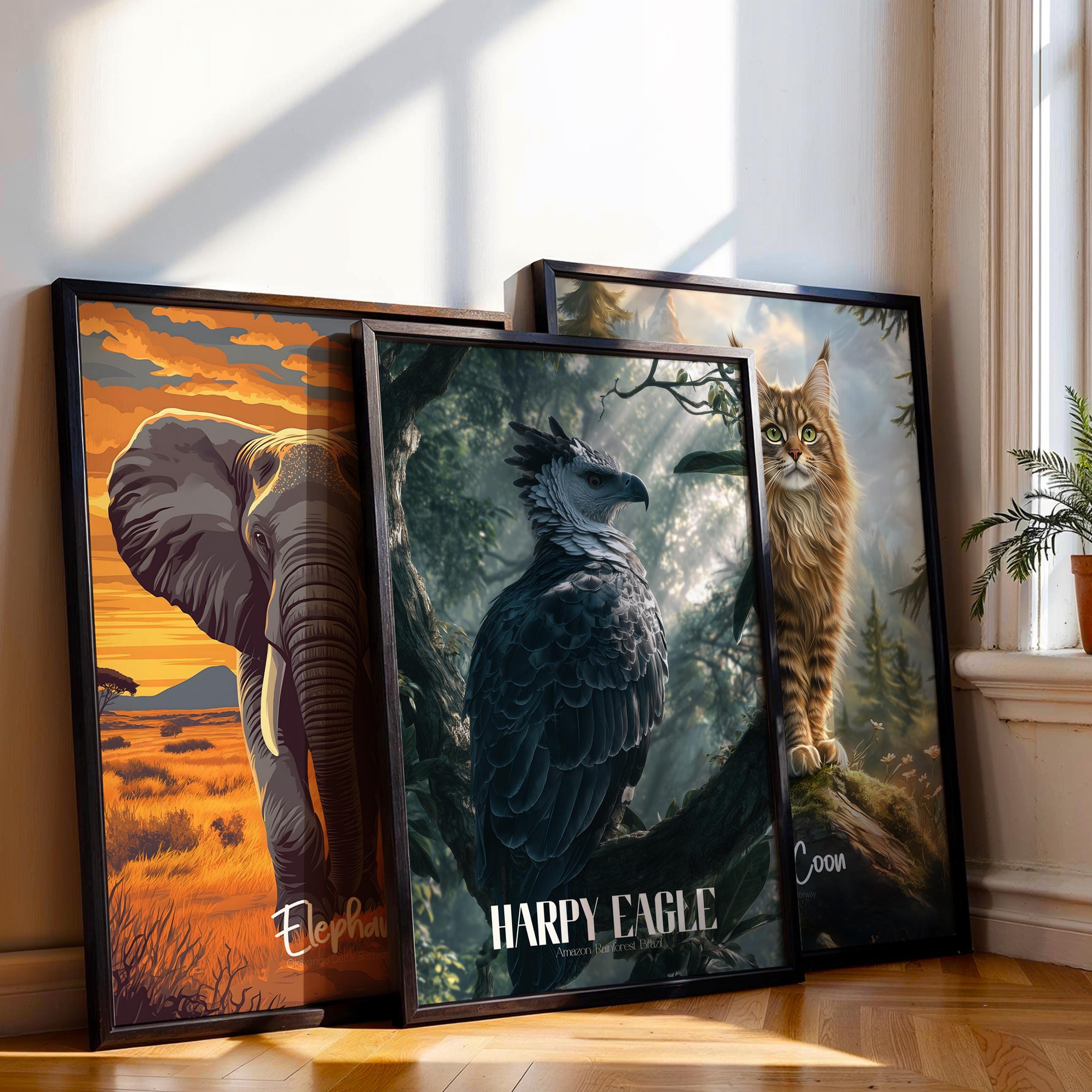 Harpy Eagle Print: Powerful Bird of Prey - Wildlife Wall Art