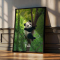 Panda Nursery Print: Calm Bamboo Bear Wall Art