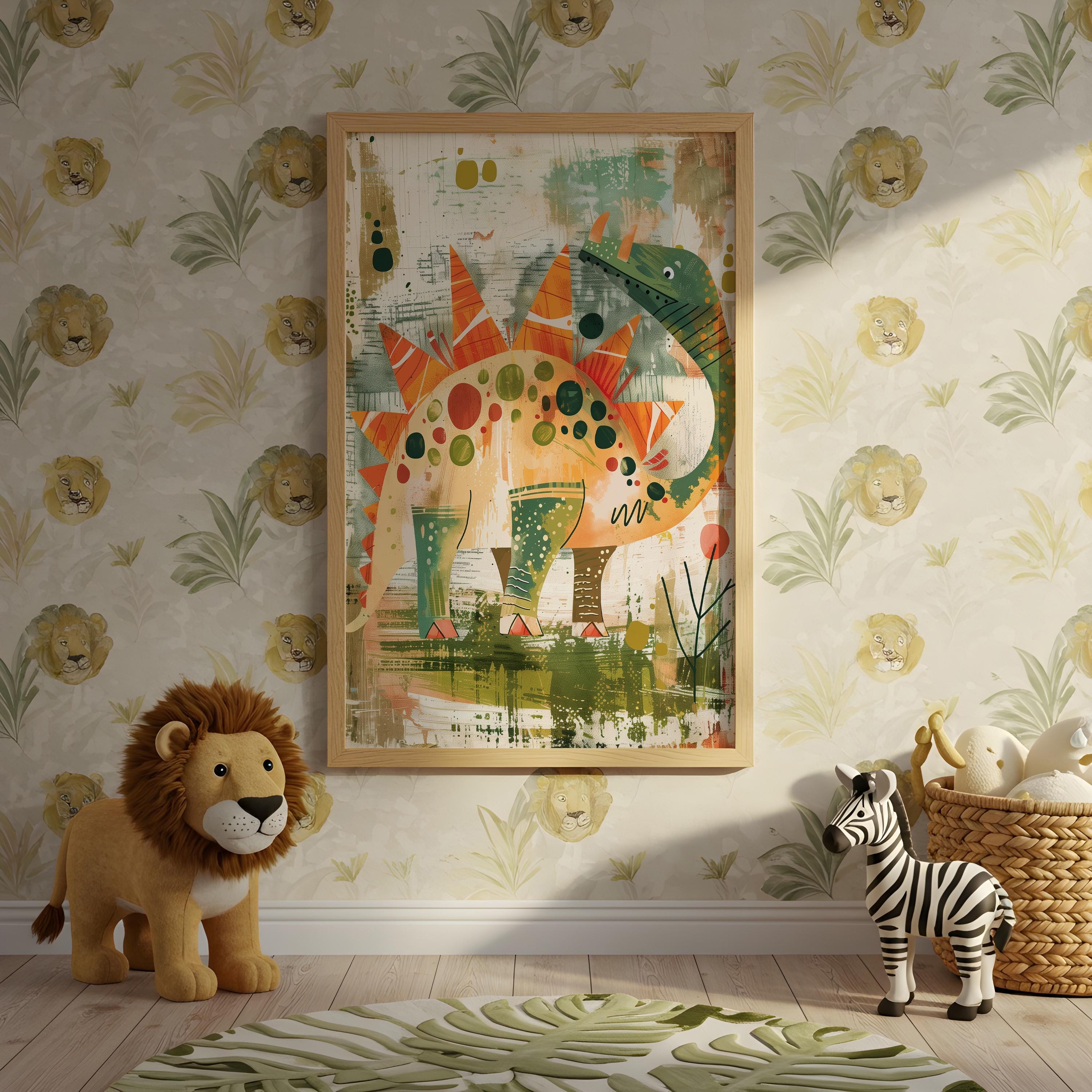 Stegosaurus Nursery Art Print