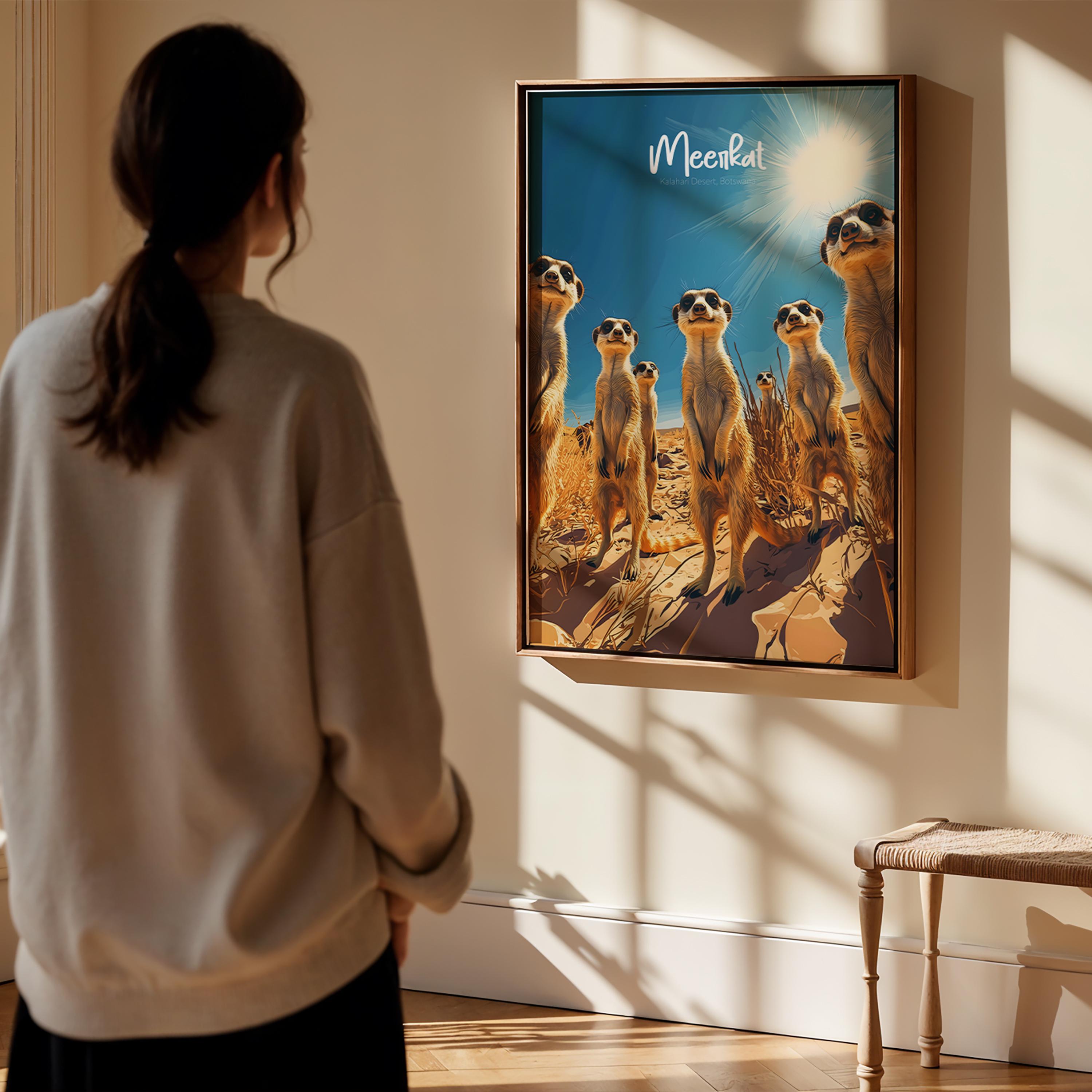 Meerkat Safari Animal Print, Nursery Wall Art