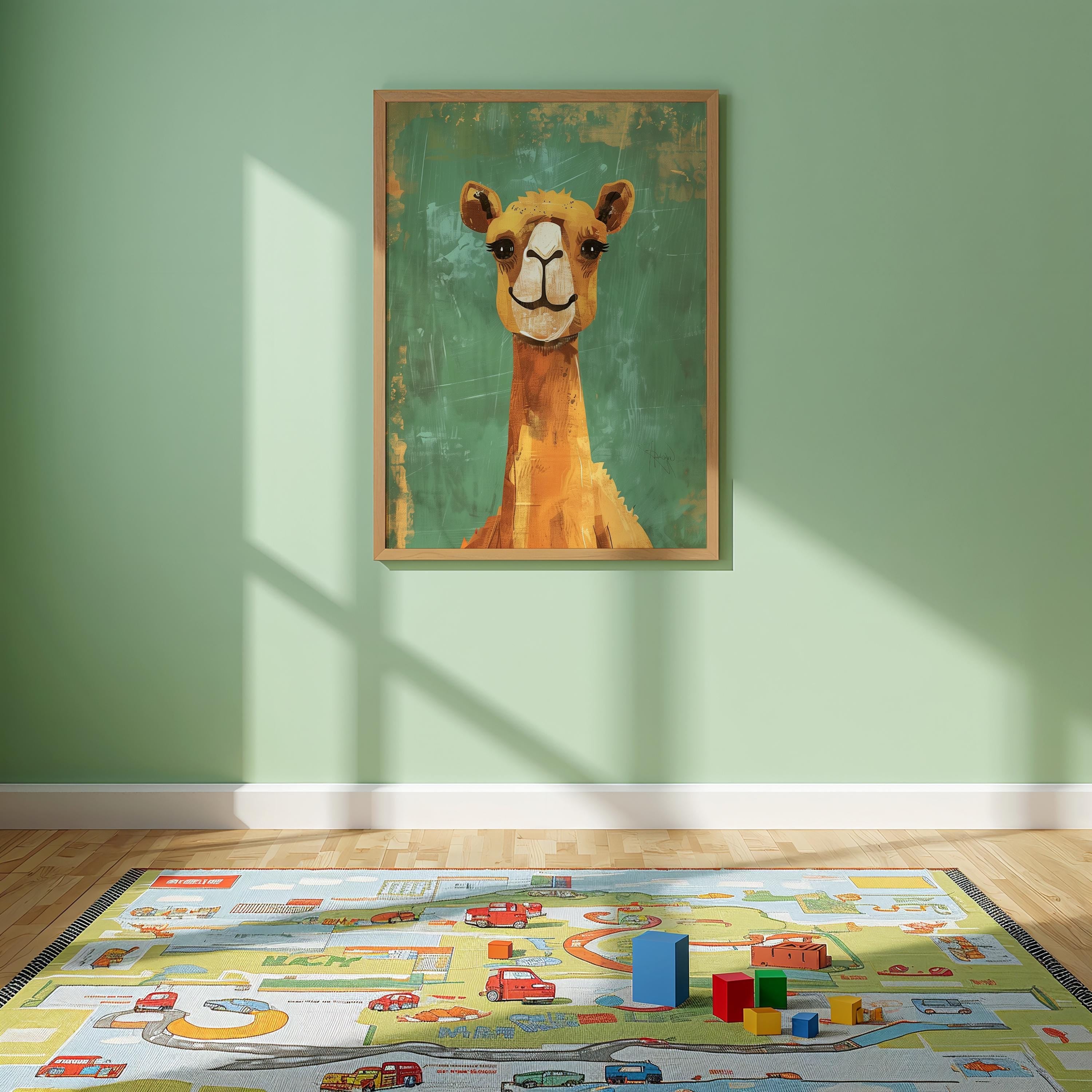 Camel Nursery Wall Art – Desert Animal Print