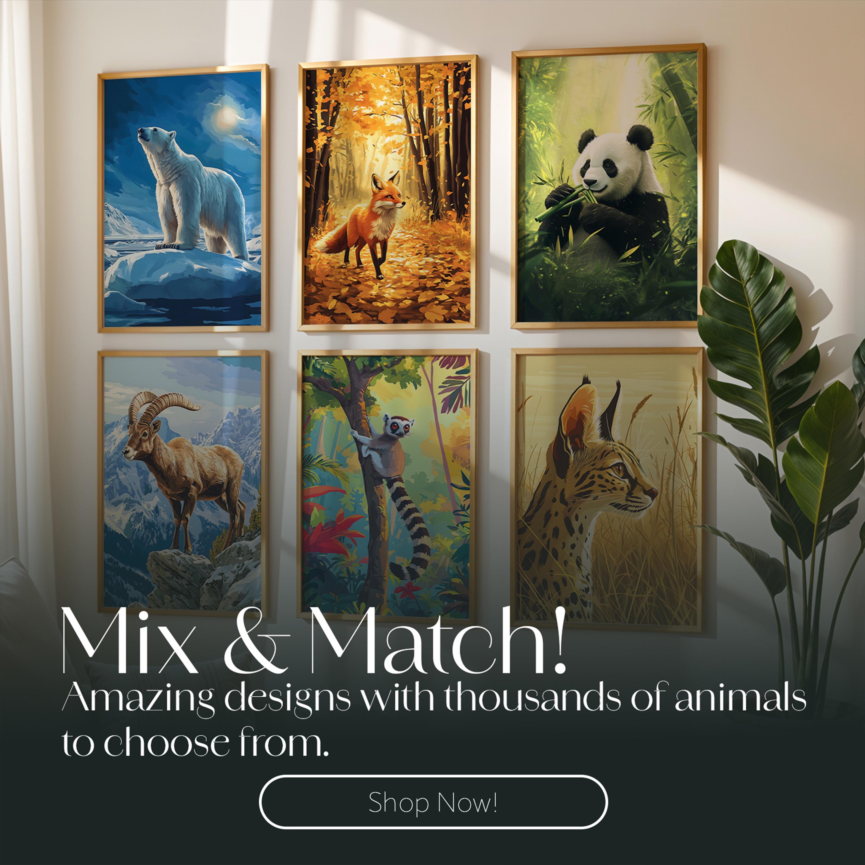 African Wild Dog Print: Vivid Wildlife Art, Nature Lover Gift