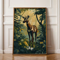 Okapi Art Print: Exotic Jungle Animal Wall Decor, Matte Finish