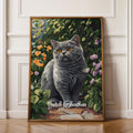 British Shorthair Cat Framed Poster: Modern Home Decor Art