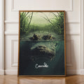 Crocodile Wall Art Print: Exotic Jungle Animal Illustration