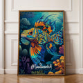 Mandarinfish Wall Art: Tropical Ocean Print, Coastal Home Decor