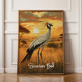 Secretary Bird Art Print: Elegant African Wildlife Poster