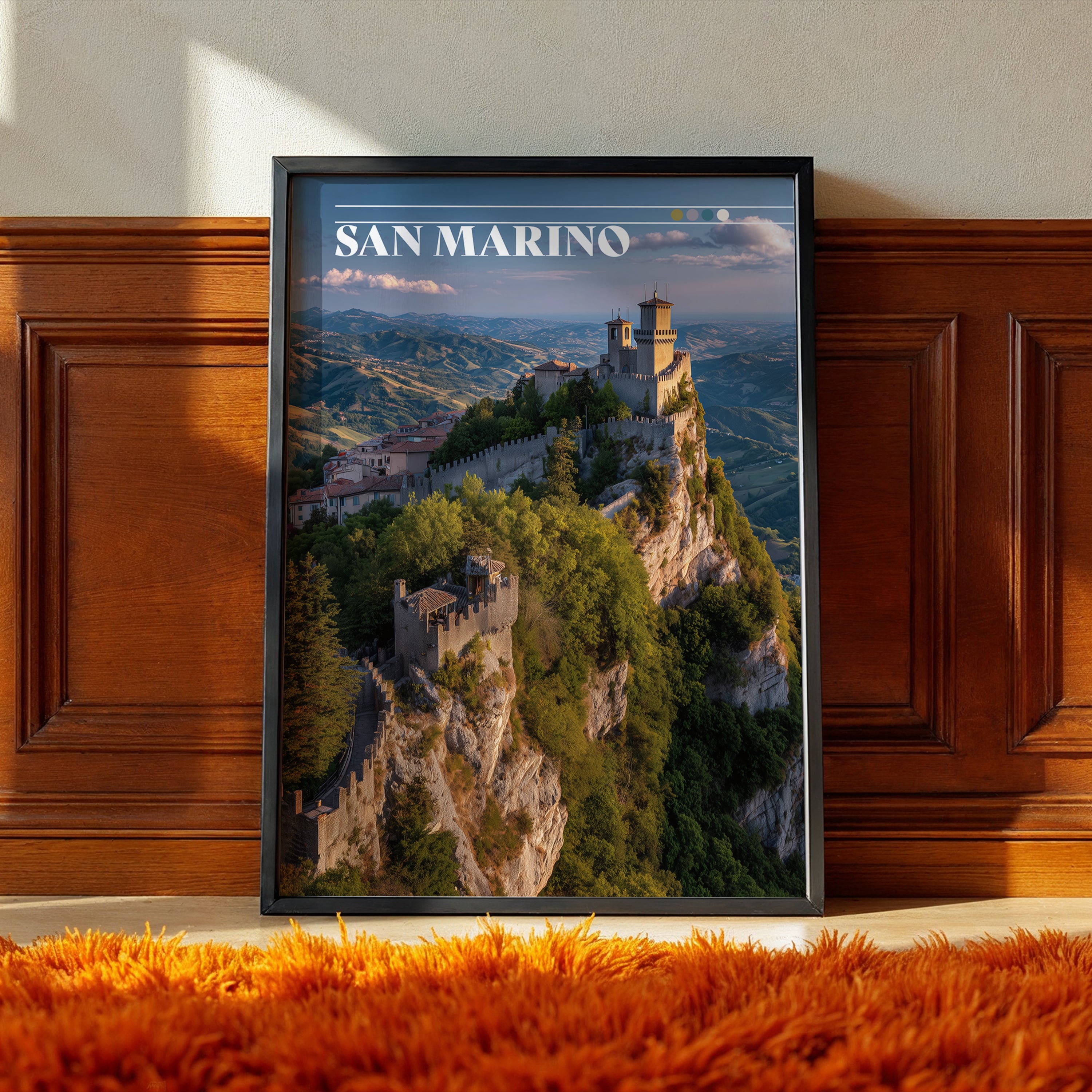 Guaita Tower Print: San Marino Fortress, Italy Travel Poster
