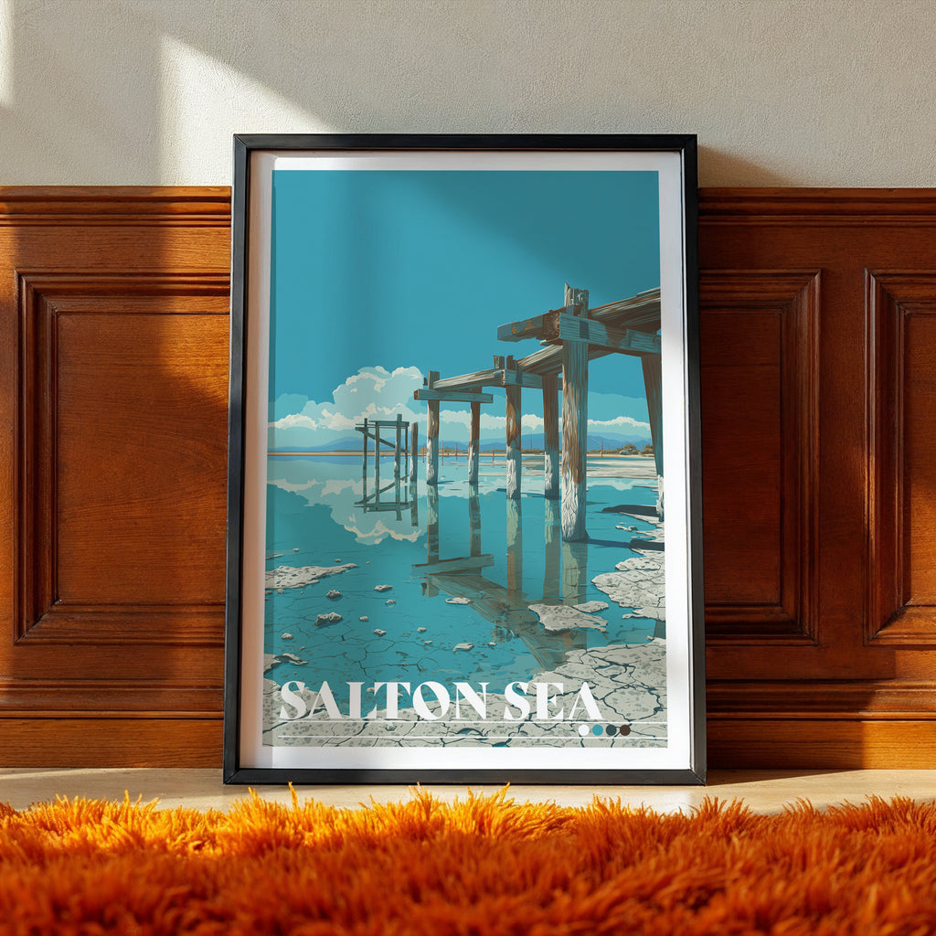 Salton Sea Travel Poster: California Print, USA Wall Art