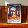 Madagascar Travel Poster: Baobab Avenue Illustration Art