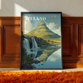 Kirkjufell Iceland Travel Print: Nordic Mountain & Waterfalls Landscape