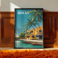 Hoi An Vietnam Poster – Lantern Street Wall Art, Riverside Town Print, Asian Travel Photography Decor
