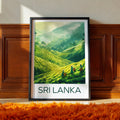 Sri Lanka Travel Poster: Tea Hills Illustration Art