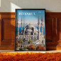 Istanbul Turkey Poster – Blue Mosque Wall Art, Historic Architecture Print, Islamic Travel Photography Decor
