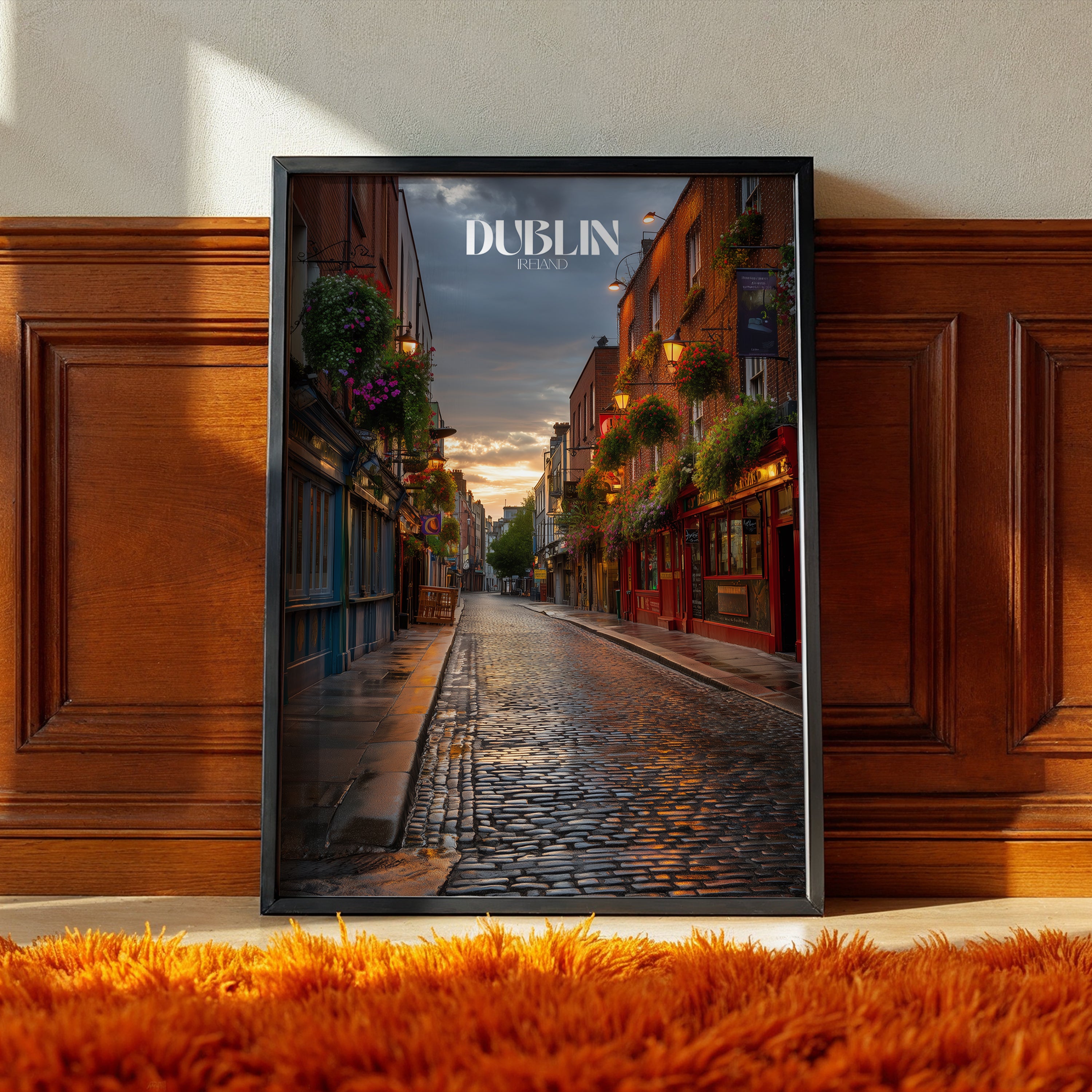 Dublin Ireland Poster – Cityscape Wall Art Print, Irish Travel Decor, Historic Architecture Landscape Photography