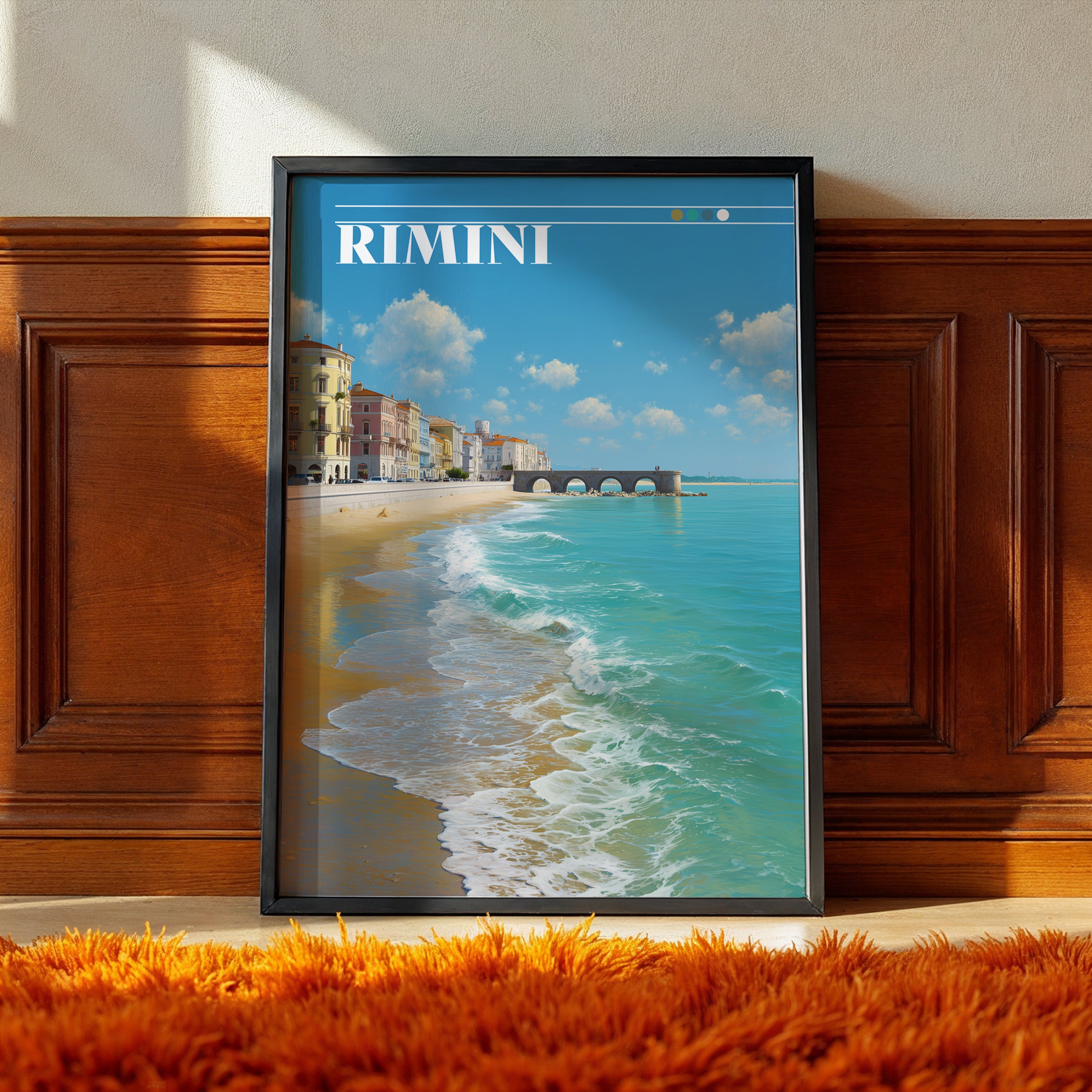 Rimini Italy Poster – Adriatic Coast Wall Art, Seaside Beach Print, Mediterranean Travel Photography Decor