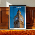 London Travel Poster – Big Ben Wall Art Print, Historic Landmark, British City Decor
