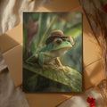 Explorer Frog Art Print: Whimsical Jungle Animal Illustration
