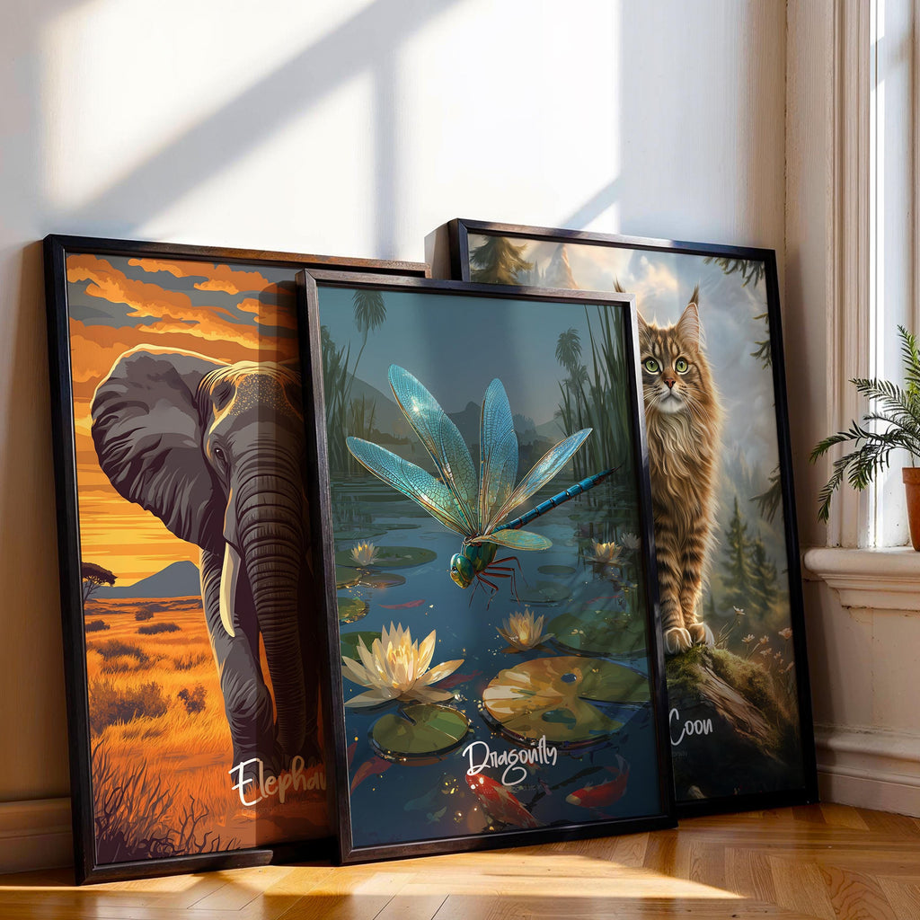 Dragonfly Wall Art Print: Elegant Insect Poster, Nature Decor