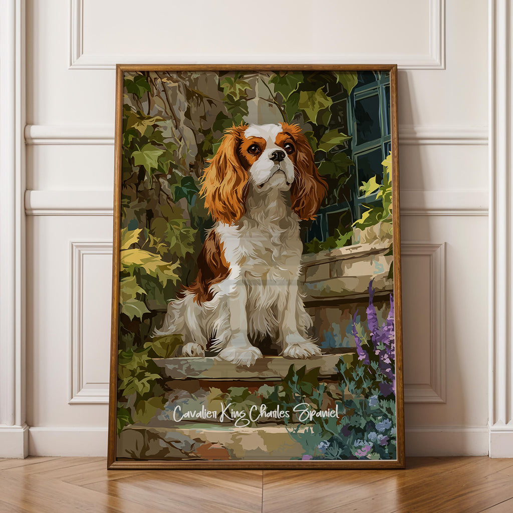 Cavalier King Charles Spaniel Art Print: Elegant Dog Lover Gift