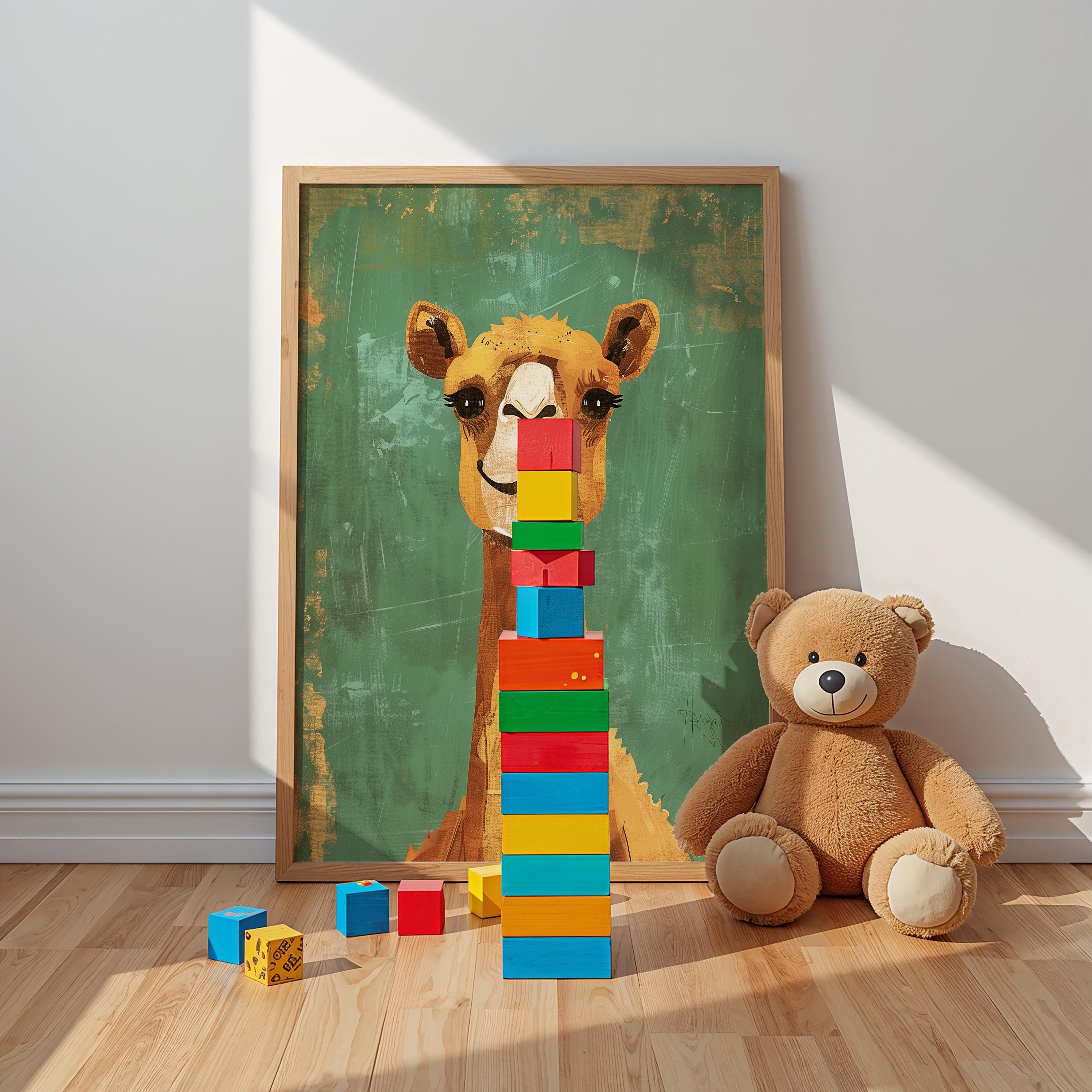 Camel Nursery Wall Art – Desert Animal Print