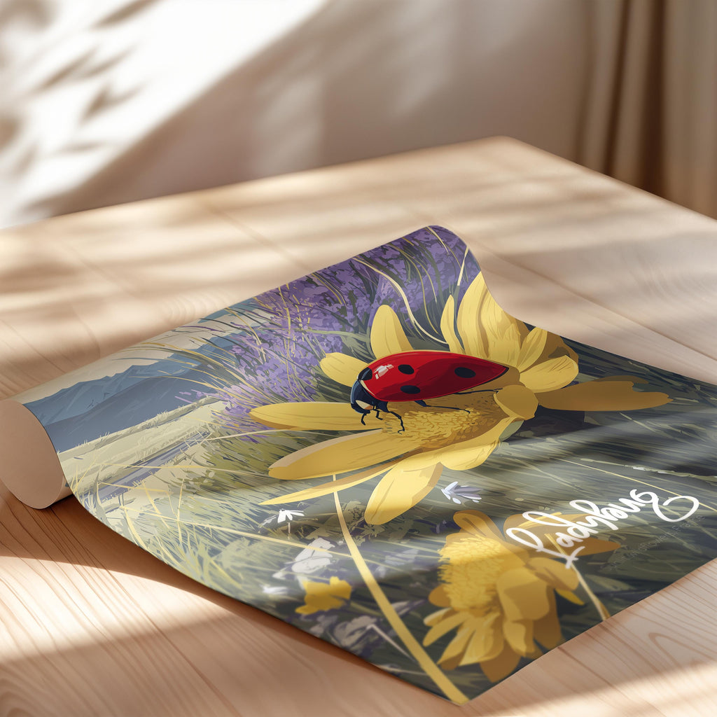 Ladybug Art Print | Kids Room, Nursery Nature Decor