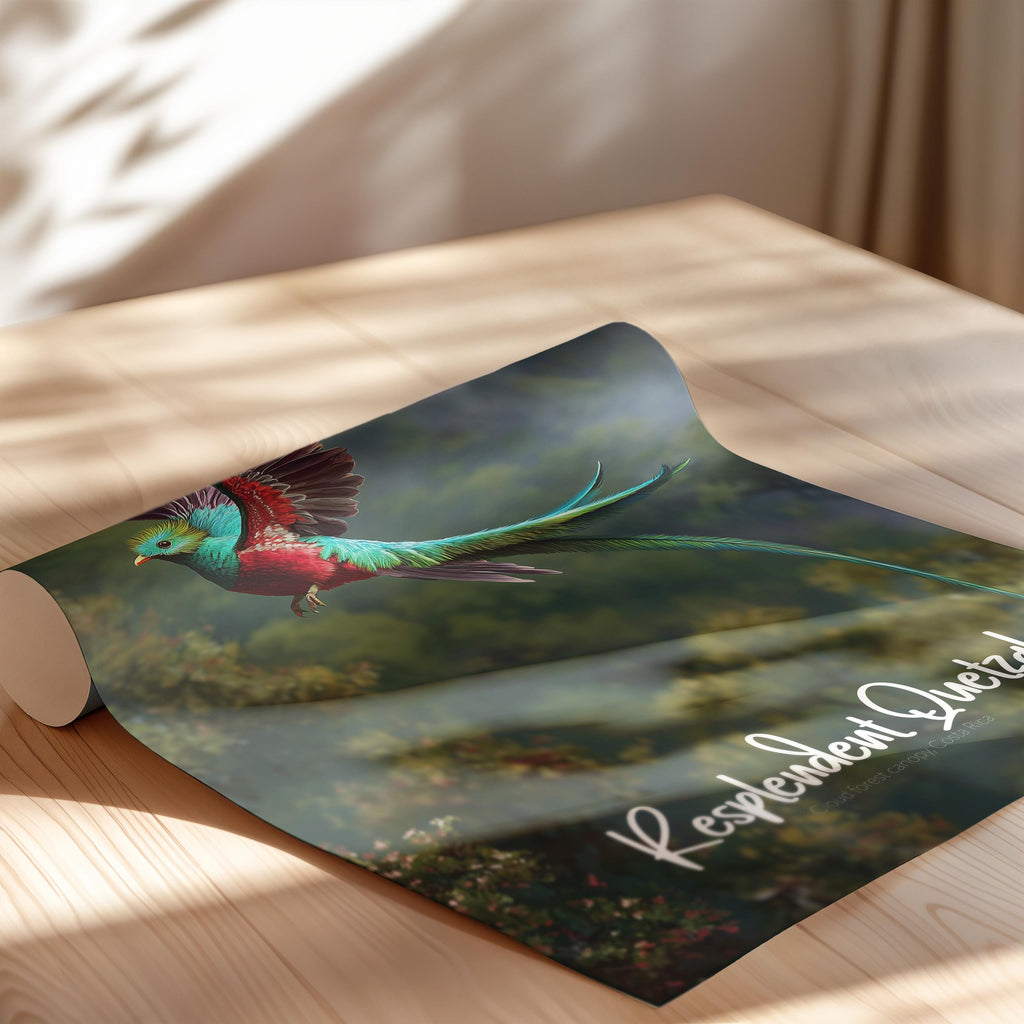 Resplendent Quetzal Print: Colorful Tropical Bird Wall Art