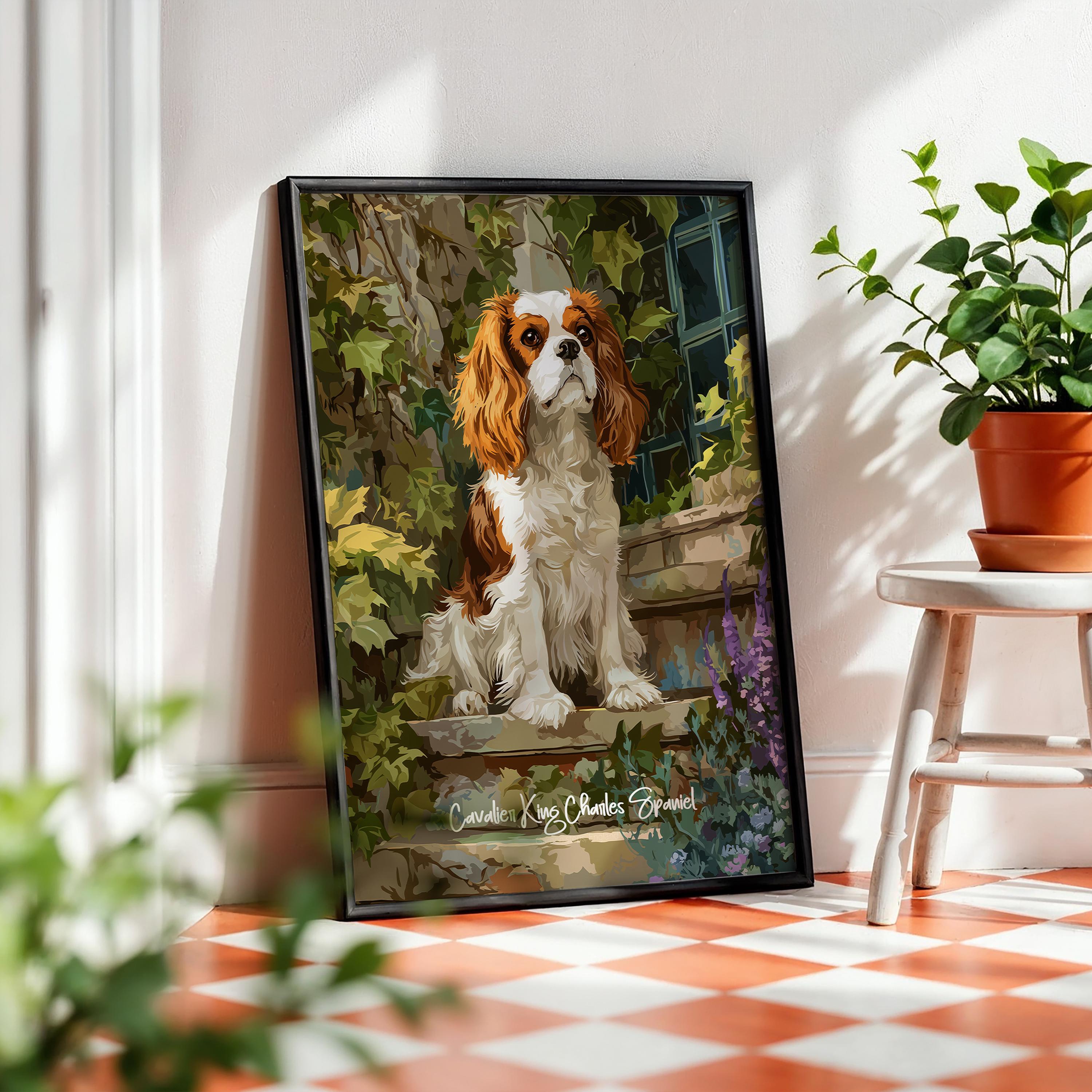 Cavalier King Charles Spaniel Art Print: Elegant Dog Lover Gift