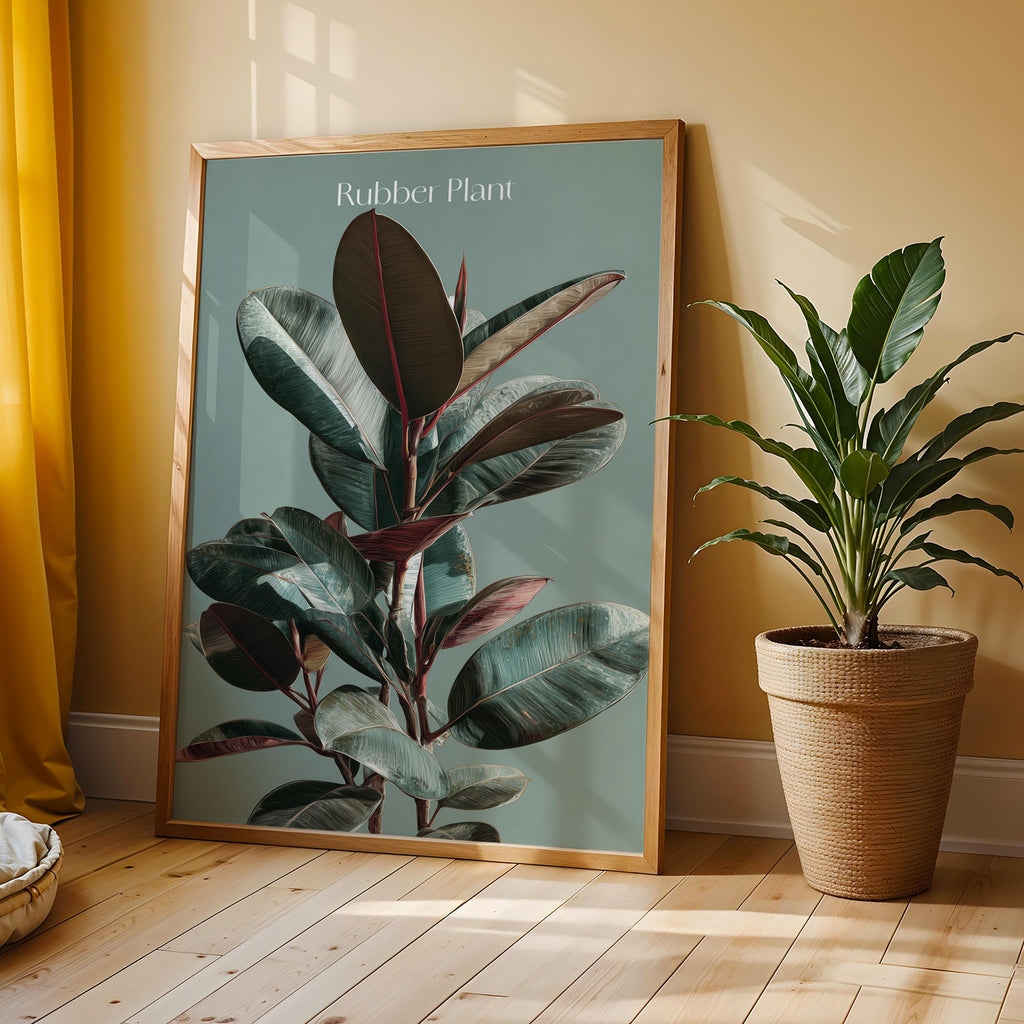 Rubber Plant Print: Tropical Botanical Wall Art, Plant Lover Gift