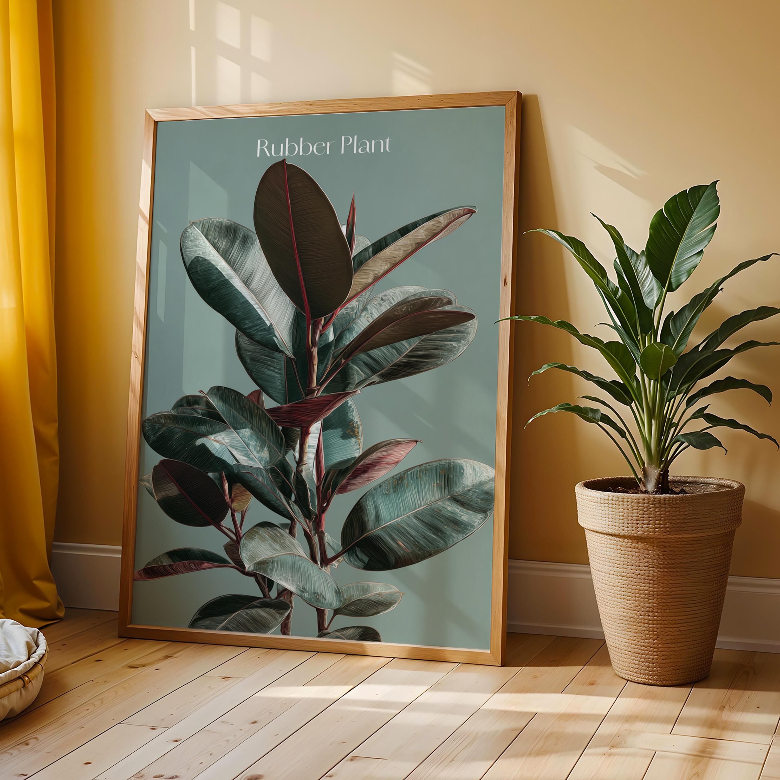 Rubber Plant Print: Tropical Botanical Wall Art, Plant Lover Gift