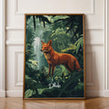 Dhole Wildlife Art Print: Exotic Wild Dog Illustration