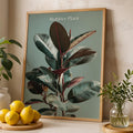 Rubber Plant Print: Tropical Botanical Wall Art, Plant Lover Gift