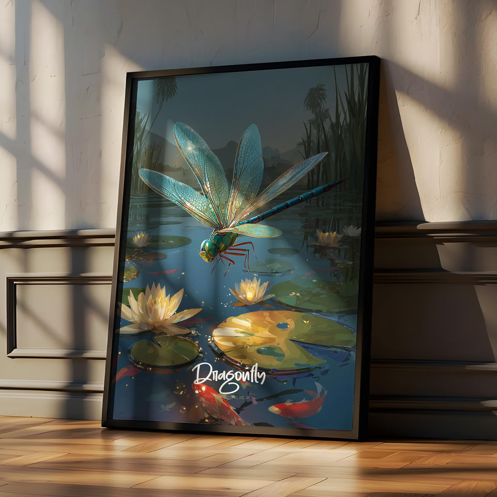 Dragonfly Wall Art Print: Elegant Insect Poster, Nature Decor