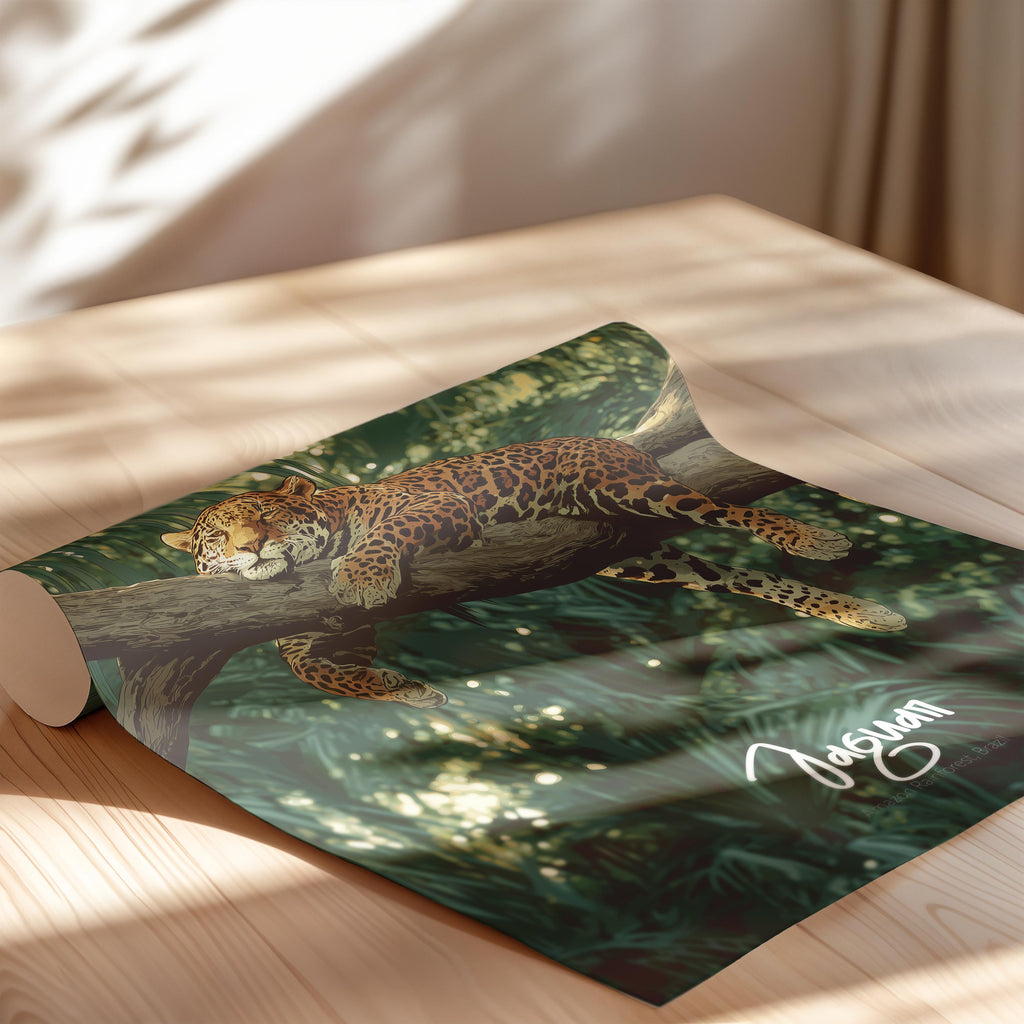 Jaguar Wall Art Print: Powerful Jungle Cat Portrait