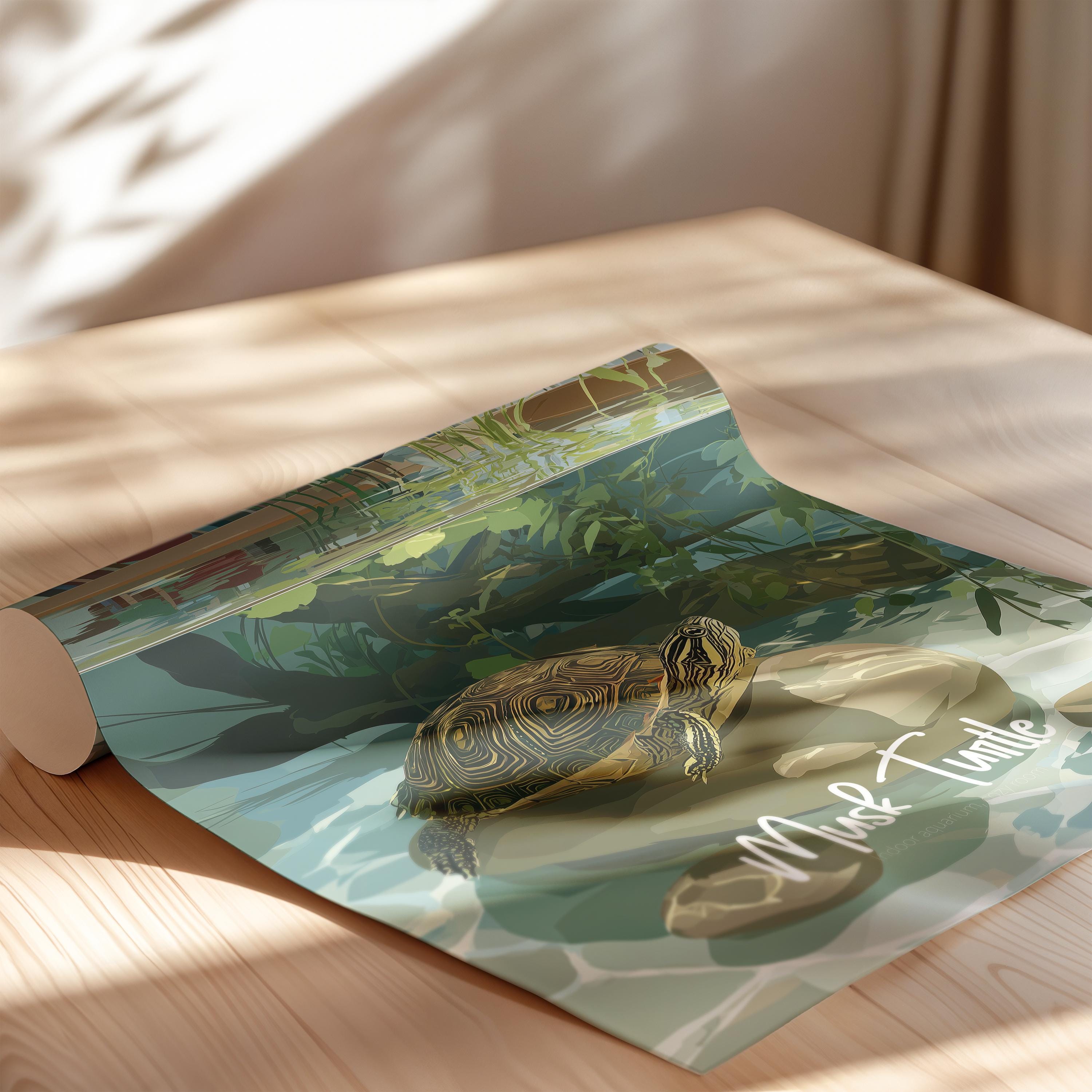 Musk Turtle Print: Aquatic Animal Wall Art for Kids Room