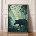 Tapir Print: Exotic Jungle Animal Wall Art, Modern Rustic Decor