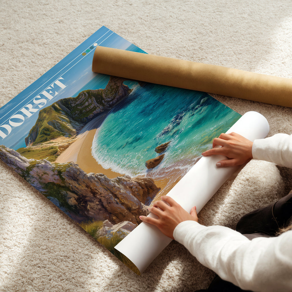 Durdle Door England Travel Print: Jurassic Coast Seaside Photography