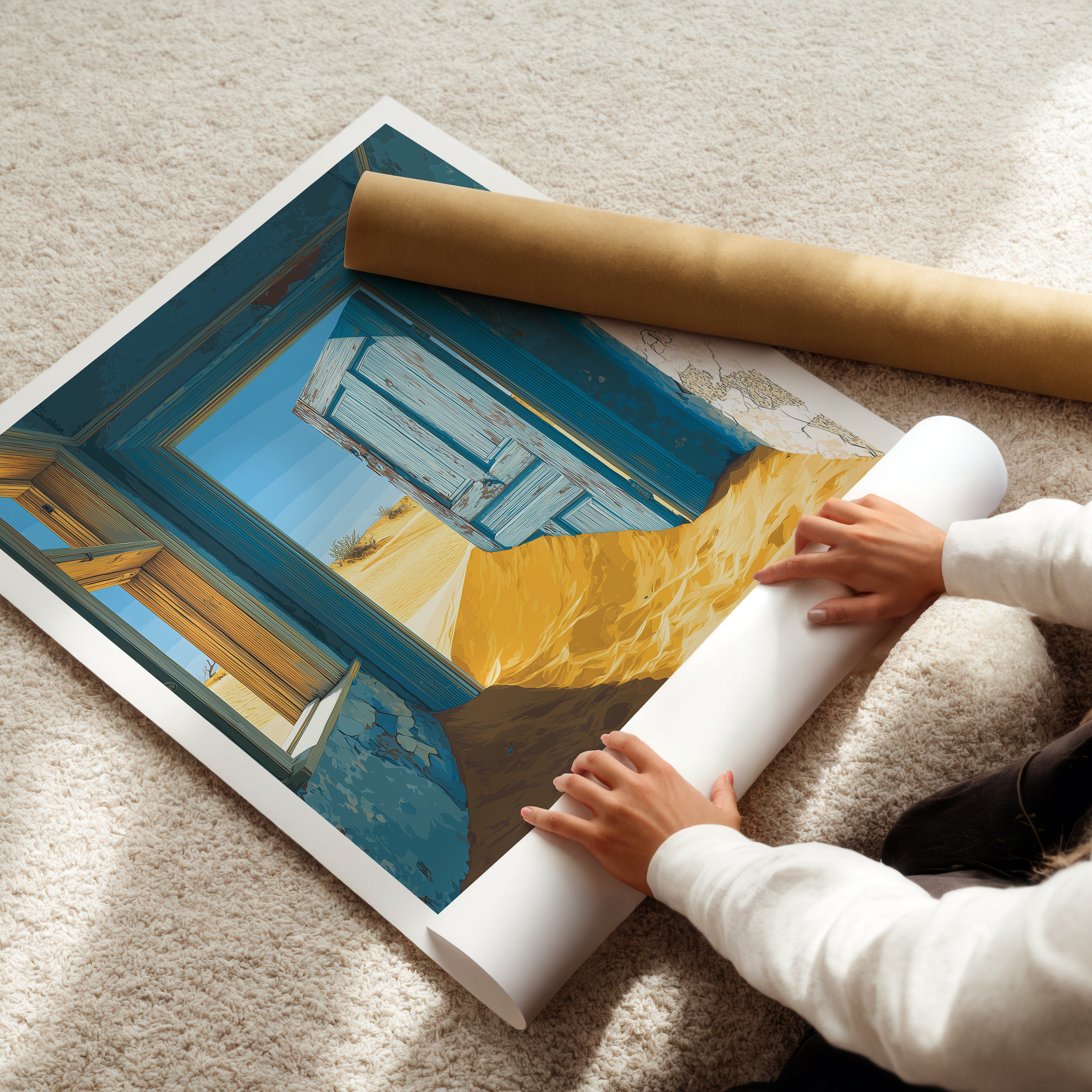 Kolmanskop Travel Poster: Abandoned House Print, Namibia Wall Art