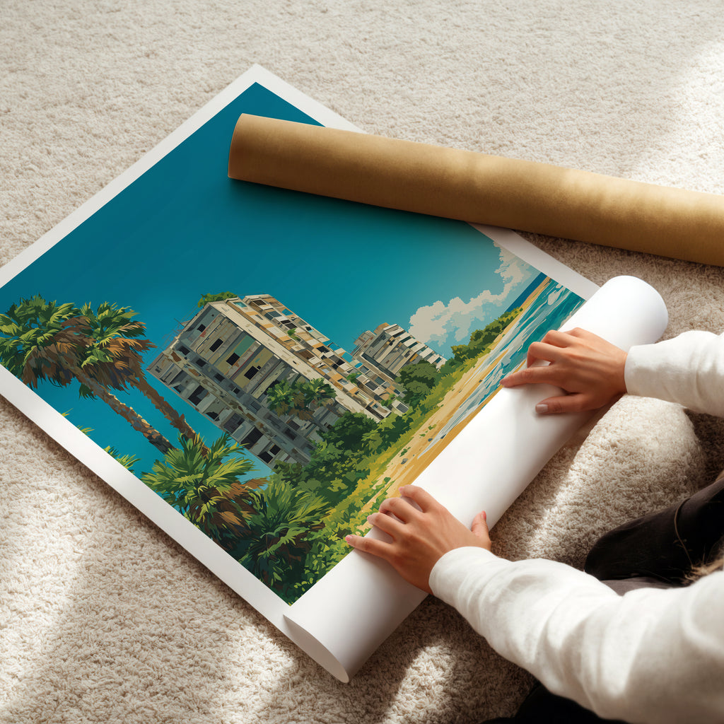 Varosha Travel Poster: Abandoned Resort Print, Cyprus Wall Art