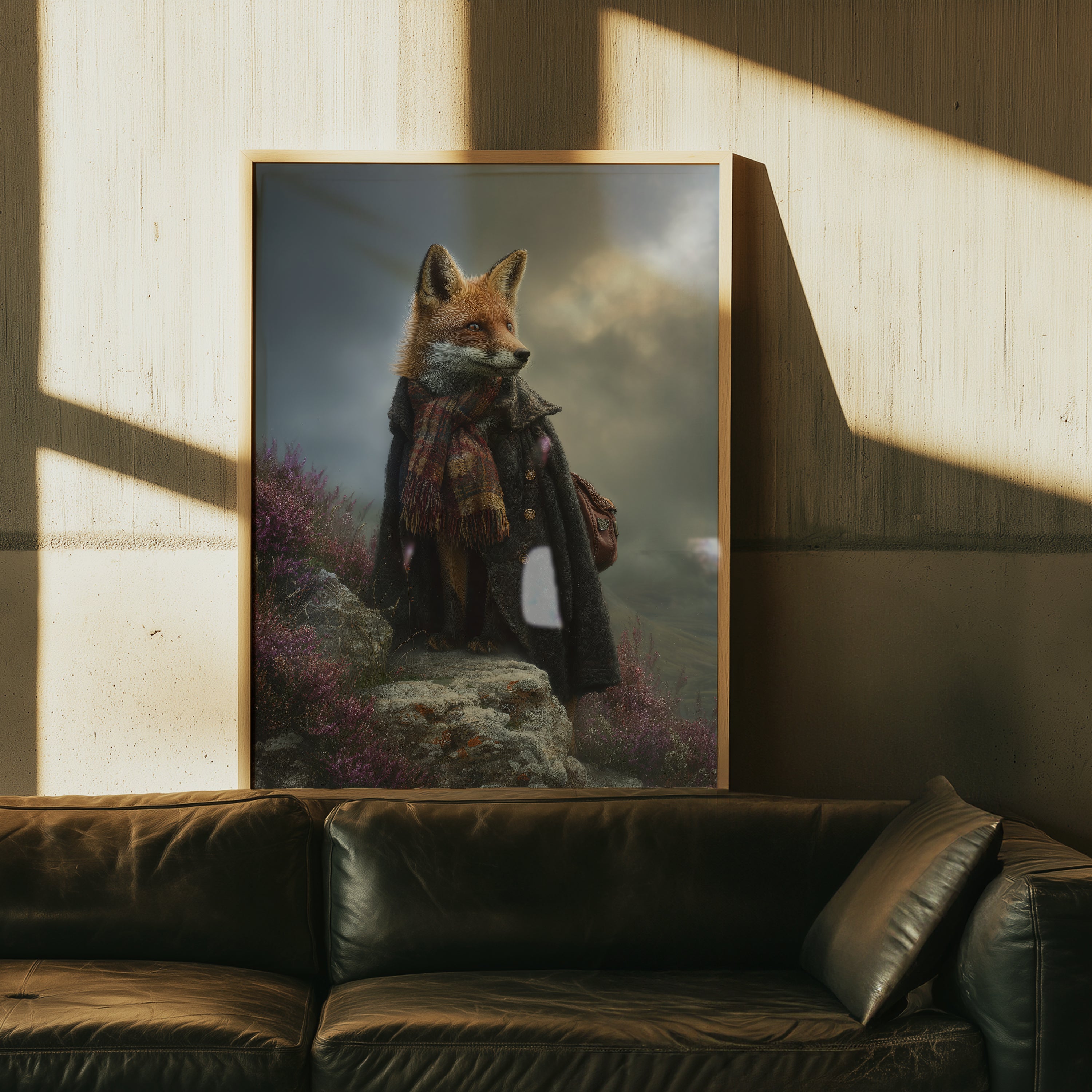 Highland Fox Poster – Cottagecore Animal Art, Woodland Creature Wall Print