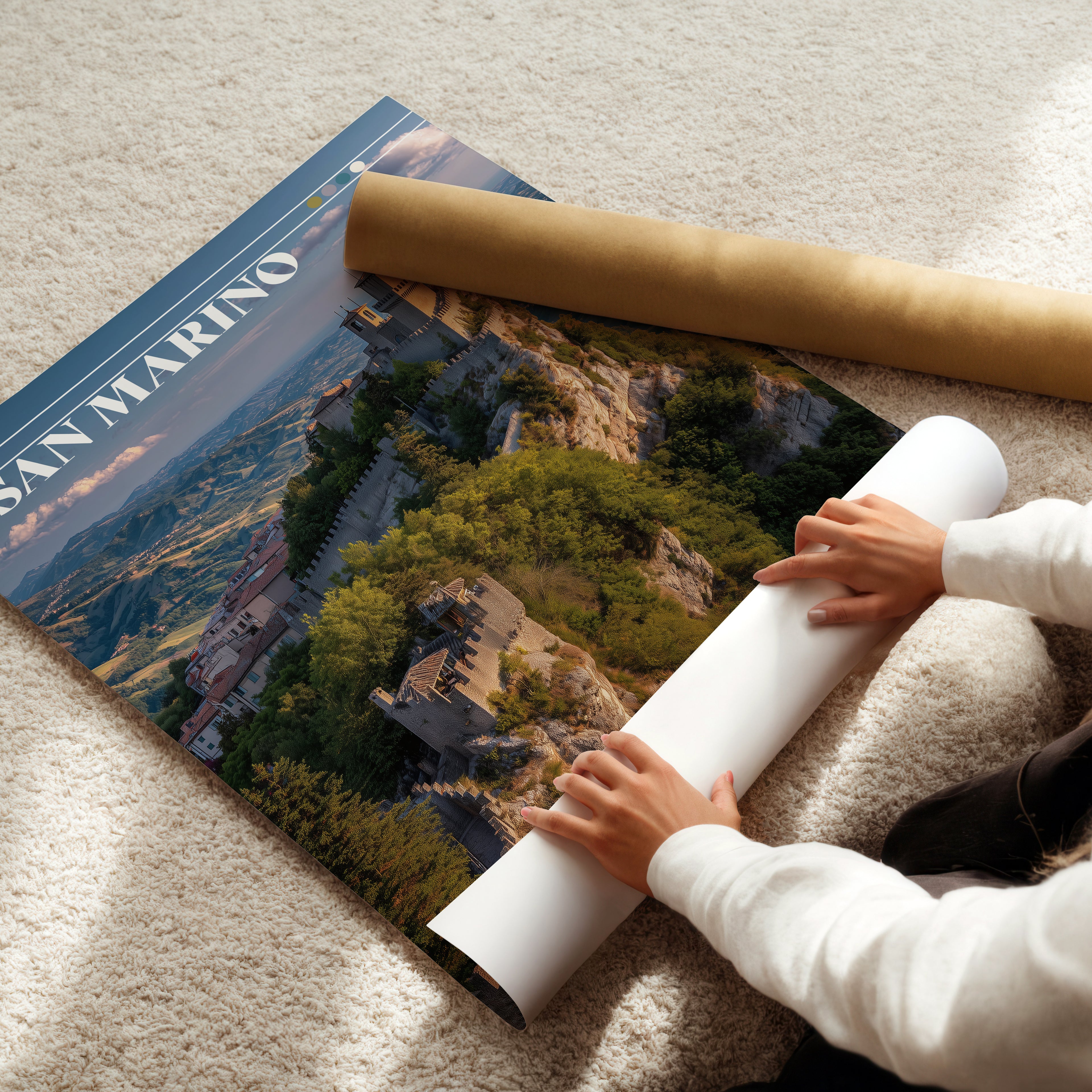 Guaita Tower Print: San Marino Fortress, Italy Travel Poster