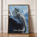 Snow Leopard Himalayas Print: Wildlife Art, Nature Poster
