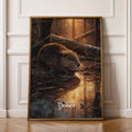 Beaver Framed Poster: Woodland Nursery Decor, Nature-Inspired Print
