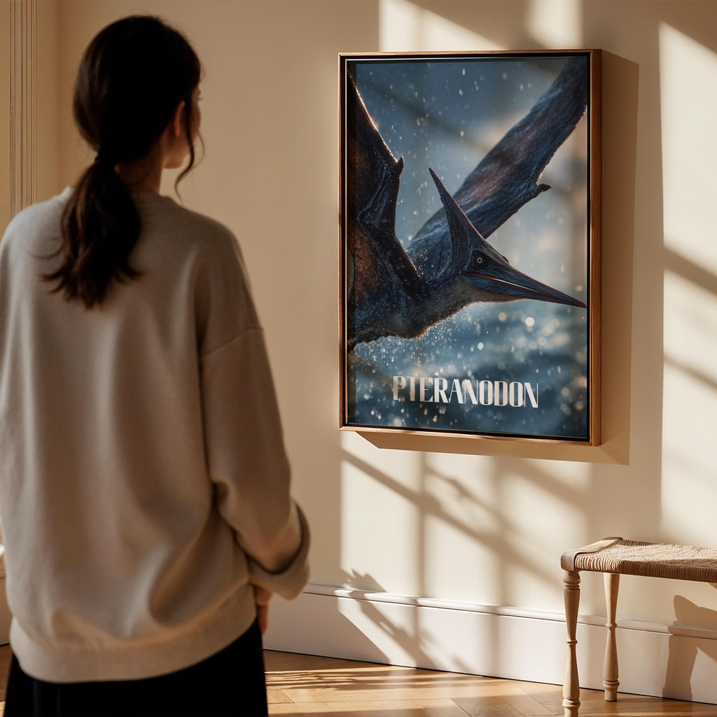 Pteranodon Poster for Kids Room – Flying Dinosaur Wall Art for Nursery or Playroom