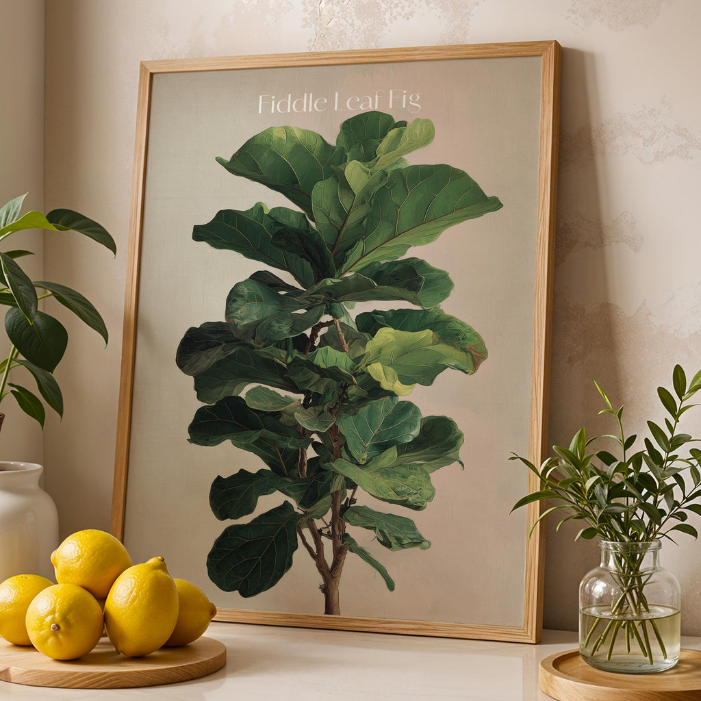 Fiddle Leaf Fig Print: Tropical Botanical Wall Art, Plant Lover Gift