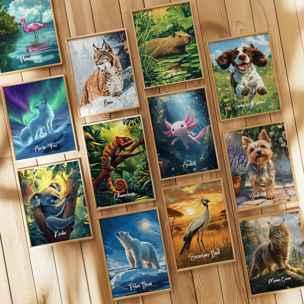 Crocodile Framed Poster: Reptile Wall Art for Nursery or Kids Room