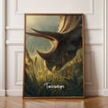 Framed Triceratops Poster: Jurassic Nursery Wall Art