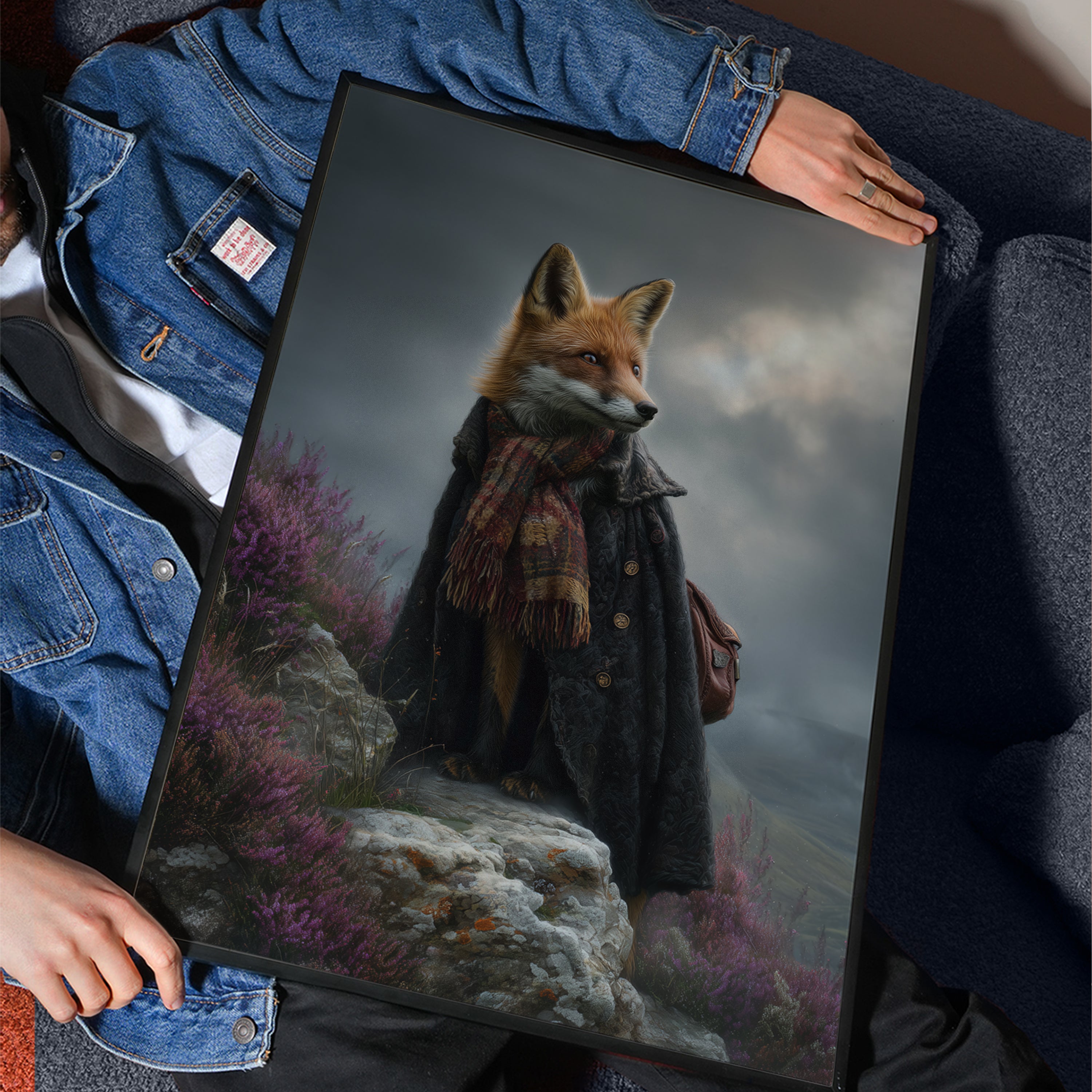 Highland Fox Poster – Cottagecore Animal Art, Woodland Creature Wall Print